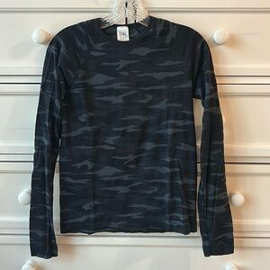 Athleta Girl! 

Black and gray camo athletic top